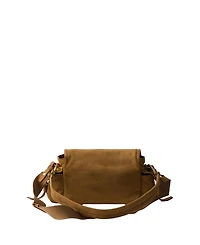 Explore Medium Suede Shoulder Bag With Flap