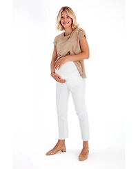 Graceful Non-Denim Foldover Waistband Maternity Pants