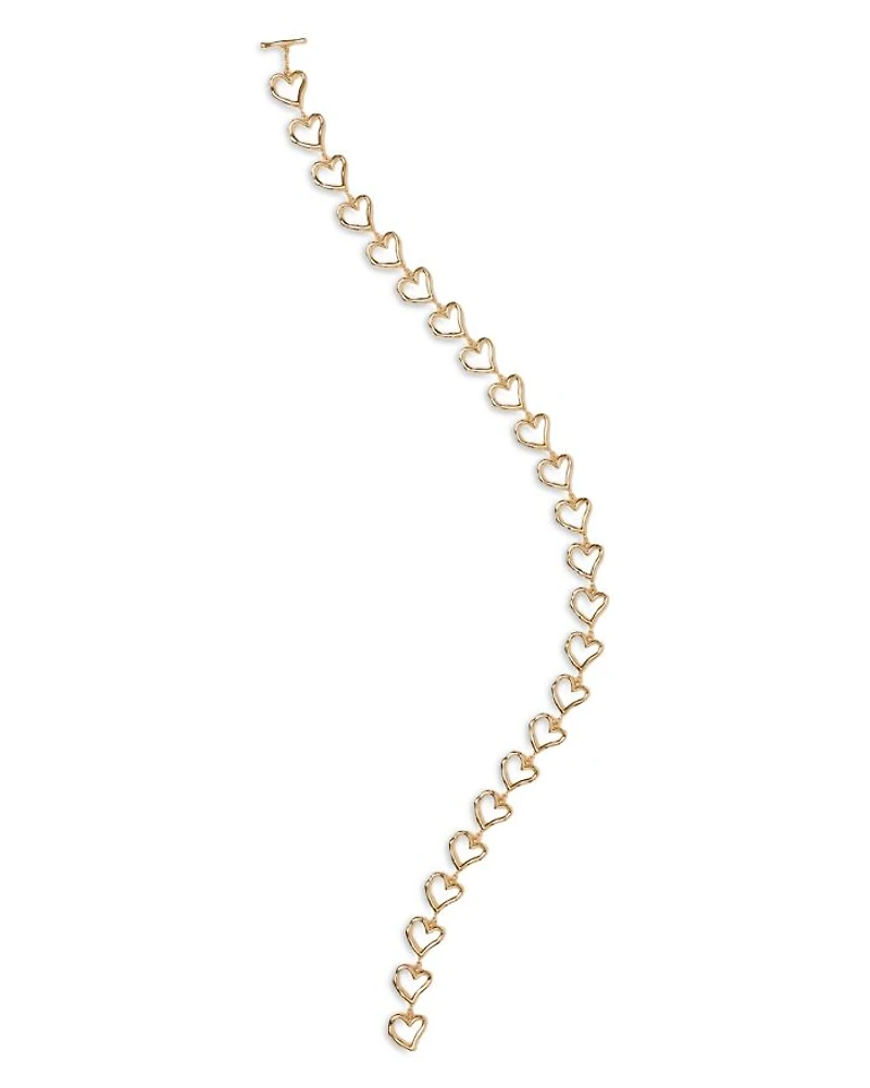 Heart Necklace, 16.7"L