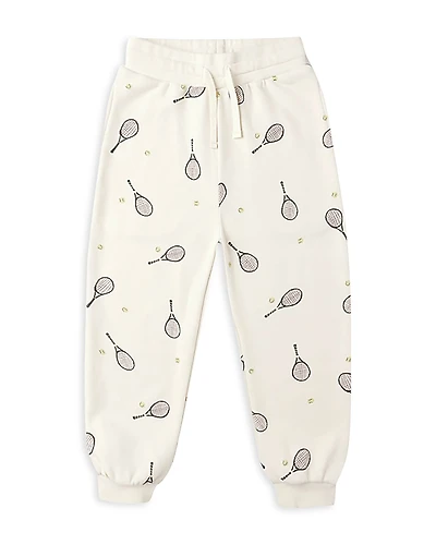 Rylee + Cru Boys' French Terry Relaxed Fit Tennis Print Sweatpants - Little Kid