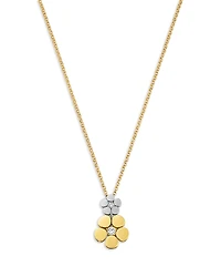 Roberto Coin 18K White & Yellow Gold Daisy Diamond Pendant Necklace, 15-17