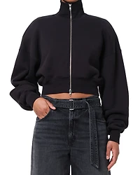 Agolde Darby Funnel Neck Zip Front Sweatshirt