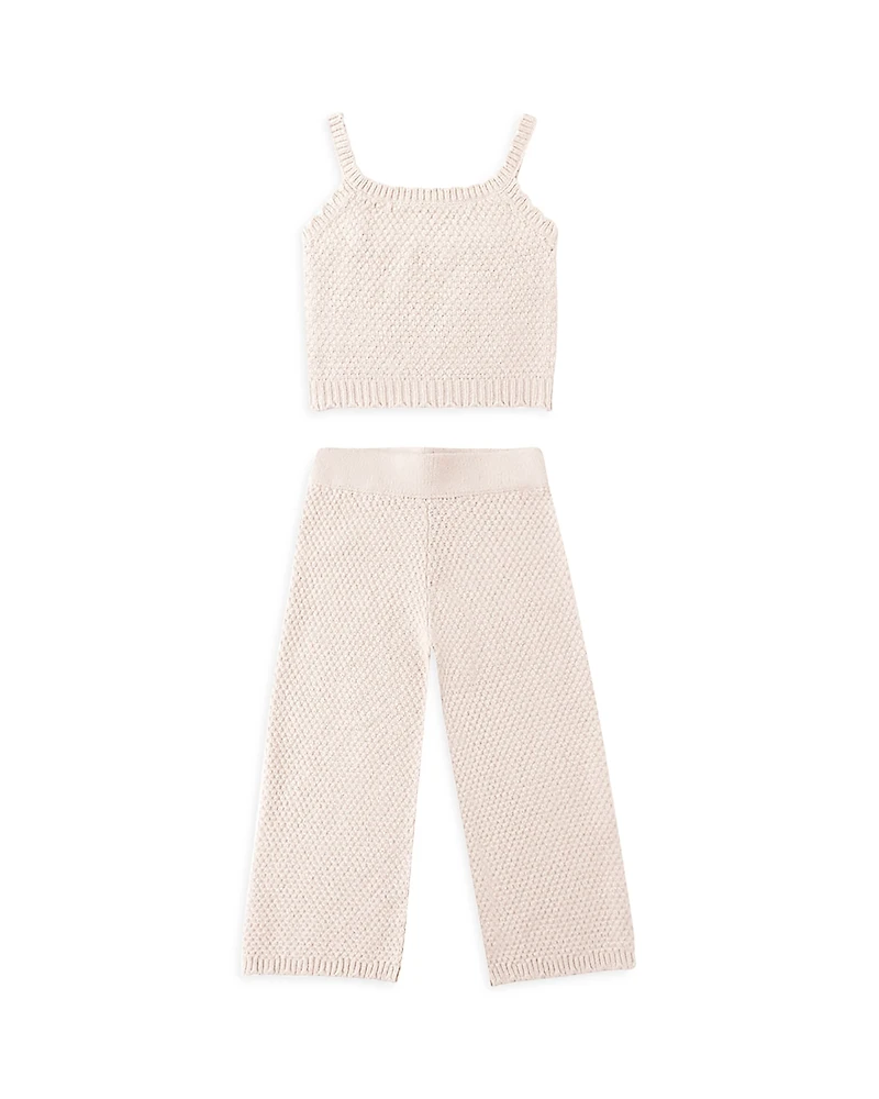 Rylee + Cru Girls' Knit Lounge Tank Top & Pants Set - Little Kid