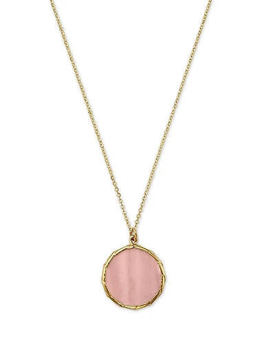 Bloomingdale's Fine Collection Pink Mother of Pearl Bezel Pendant Necklace