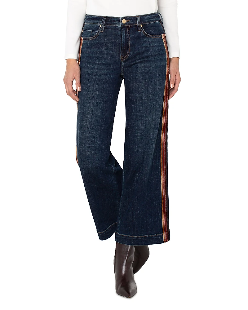 Liverpool Los Angeles Stride Mid Rise Ankle Wide Leg Jeans