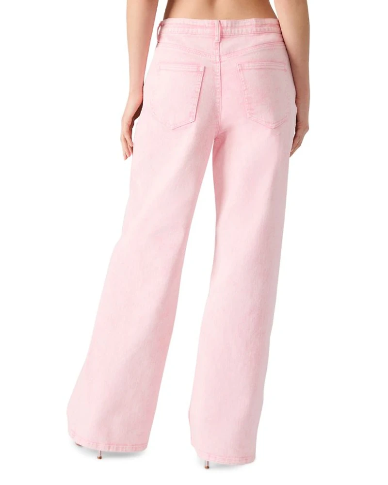 High Rise Wide Leg Jeans Prism Pink