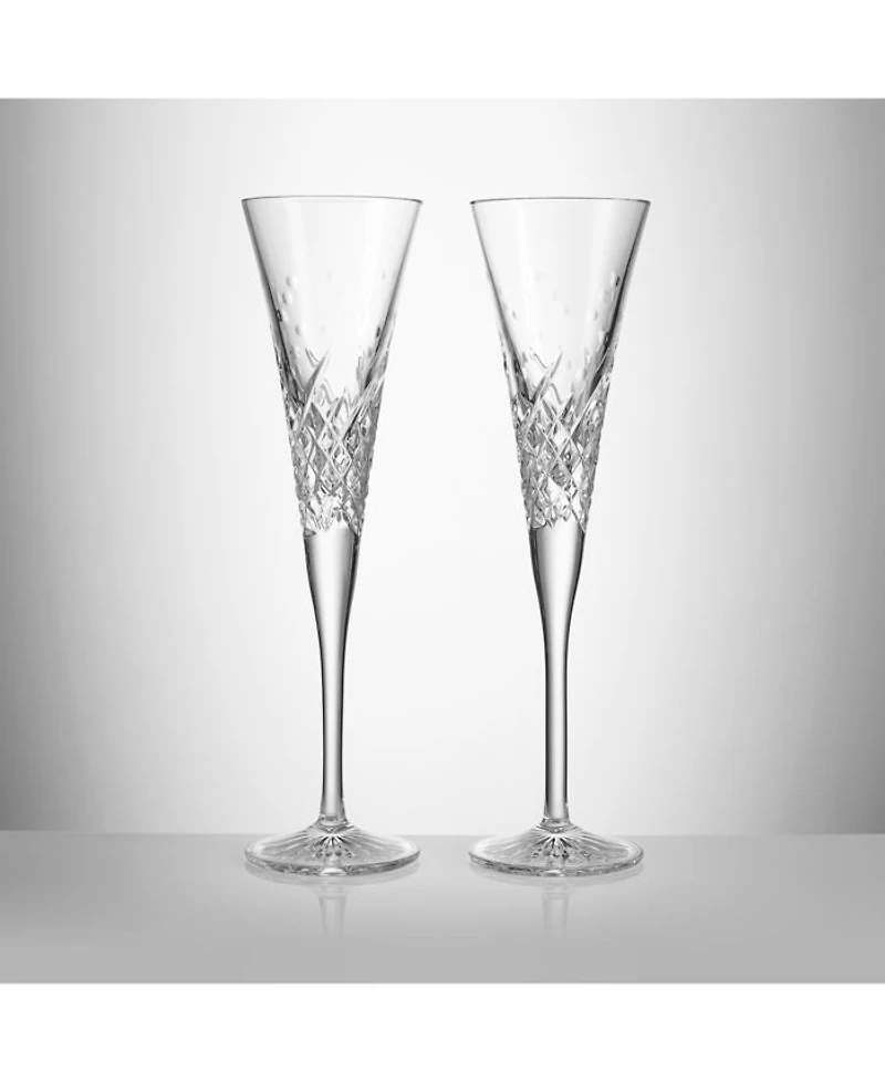 Wishes "Happy Celebrations" Toasting Flutes, Set of 2