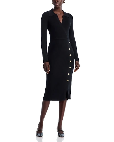 Elie Tahari Chaya Polo Collar Sweater Dress