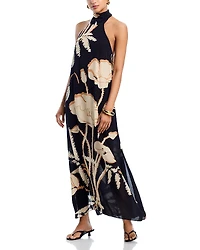Juan De Dios Costa Pacifica Crepe Chine Dress