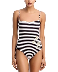 Juan De Dios Las Balsas Embroidered One Piece Swimsuit