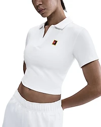 Nike Short Sleeve Polo Crop Top