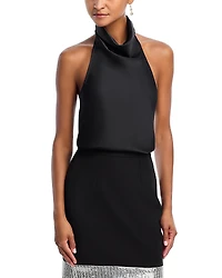 Aqua x Angelica Hicks Satin Halter Top - Exclusive