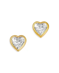 Bloomingdale's Fine Collection Certified Lab Grown Diamond Heart Bezel Stud Earrings