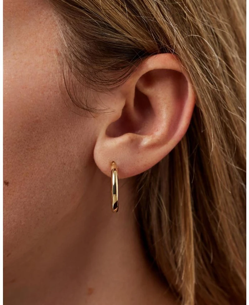 Gold Classic Chunky Hoop Medium Earrings