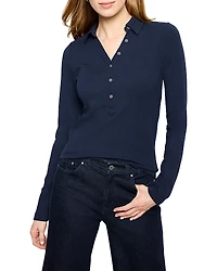 Nic+Zoe Perfect Knit Ribbed Polo Top