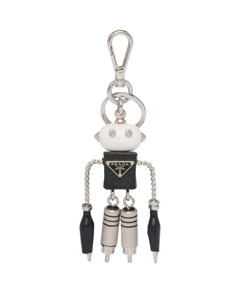 Robot Saffiano Leather Bag Charm