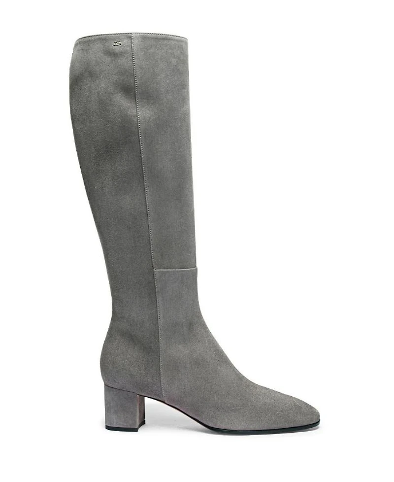 Women's Filed Suede Mid-Heel Boot