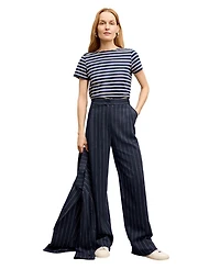 Fitz Pleated Women's Summer Pinstripe Trouser