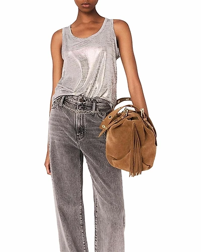 Maje Metallic Tank Top