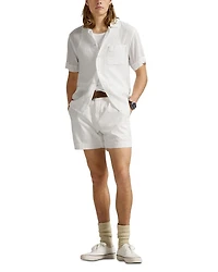 Classic Fit Basket Weave Camp Shirt