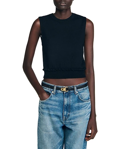 Sandro Emie Sleeveless Sweater