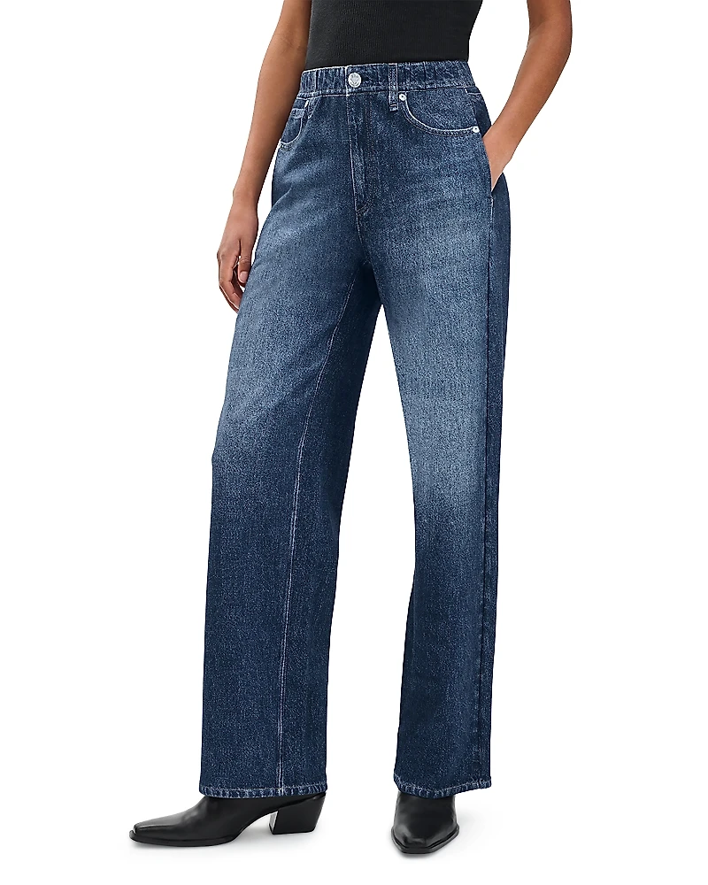 rag & bone Miramar Cotton Terry Wide Leg Sweatpant Jeans