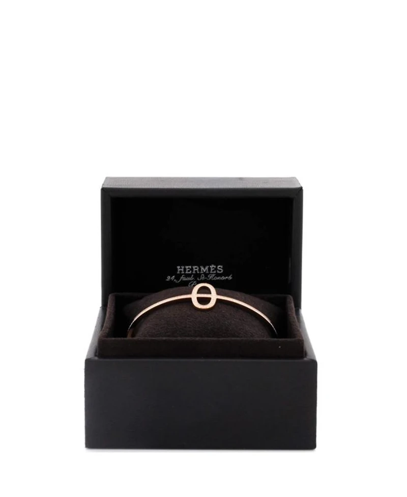 Chaine d'Ancre Contour Cuff Bracelet 18K Rose Gold with Diamonds