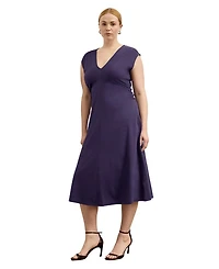 Marina Women's Organic Jersey Pima Cotton Ruched Dress