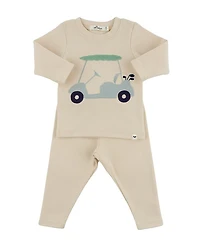 oh baby! Boys' Golfcart Sea Applique 2-Piece Tee and Pant Set - Baby