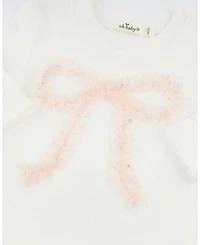 Girls' Ruffle Bow Fleck Tulle Applique Two Piece Set - Baby