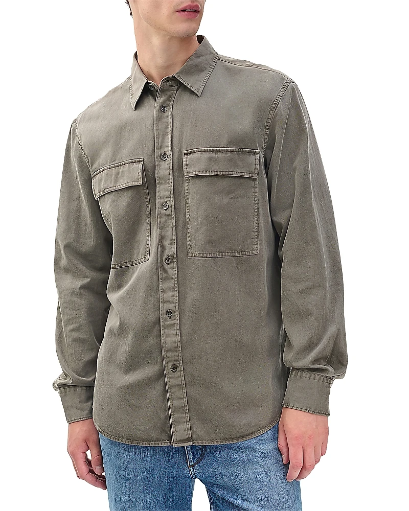 rag & bone Finch Overdyed Relaxed Fit Button Down Shirt