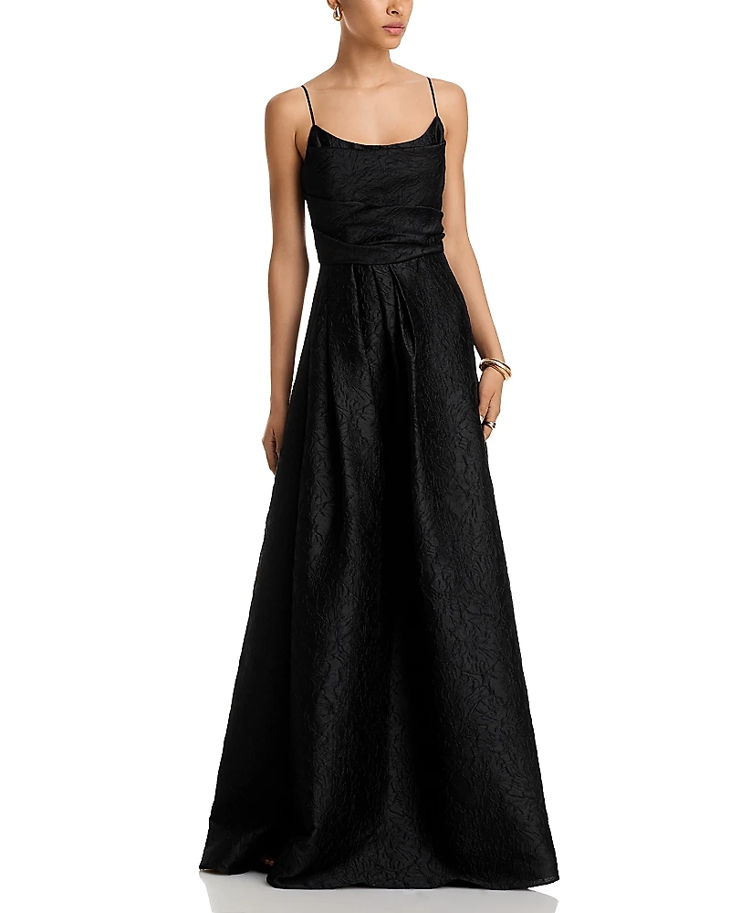Black Halo Cayetana Textured Gown