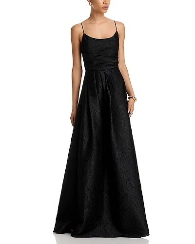 Black Halo Cayetana Textured Gown
