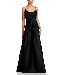 Black Halo Cayetana Textured Gown