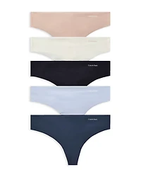 Calvin Klein Invisibles Thongs, Pack of 5
