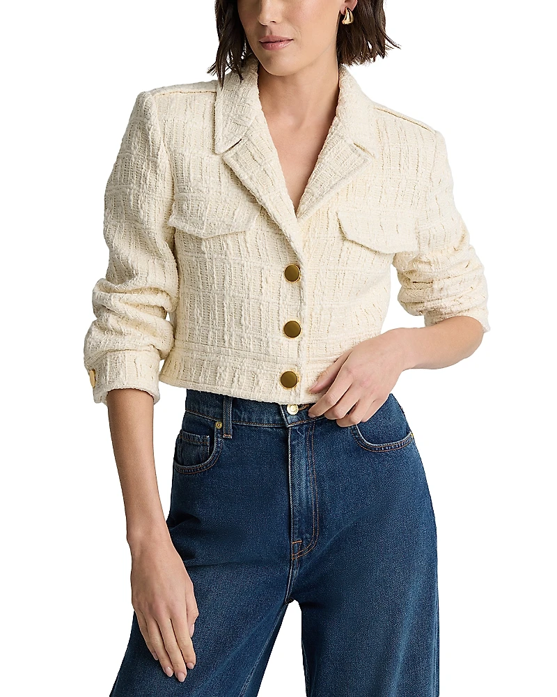 St. John Plaid Textured Jacket