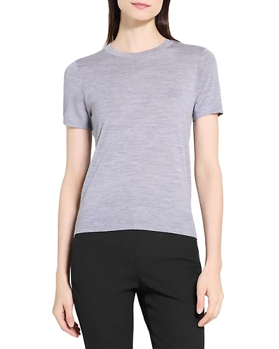 Lightweight Wool Short Sleeve Top