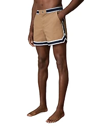Reiss Che Baller Stripe Tape Hem 4.5 Swim Trunks