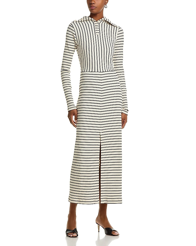 Proenza Schouler White Label Frances Striped Rib Dress