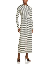 Proenza Schouler White Label Frances Striped Rib Dress
