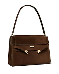 Lee Radziwill Suede Large Shoulder Bag