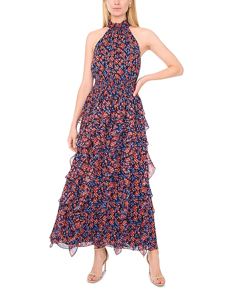 1.state Flounce Cascading Maxi Dress