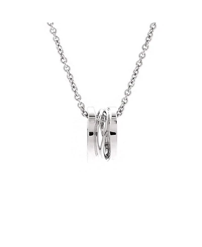 Pre-Owned Bvlgari B. Zero1 Design Legend Zaha Hadid Pendant Necklace 18K White Gold