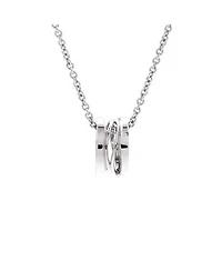 Pre-Owned Bvlgari B. Zero1 Design Legend Zaha Hadid Pendant Necklace 18K White Gold