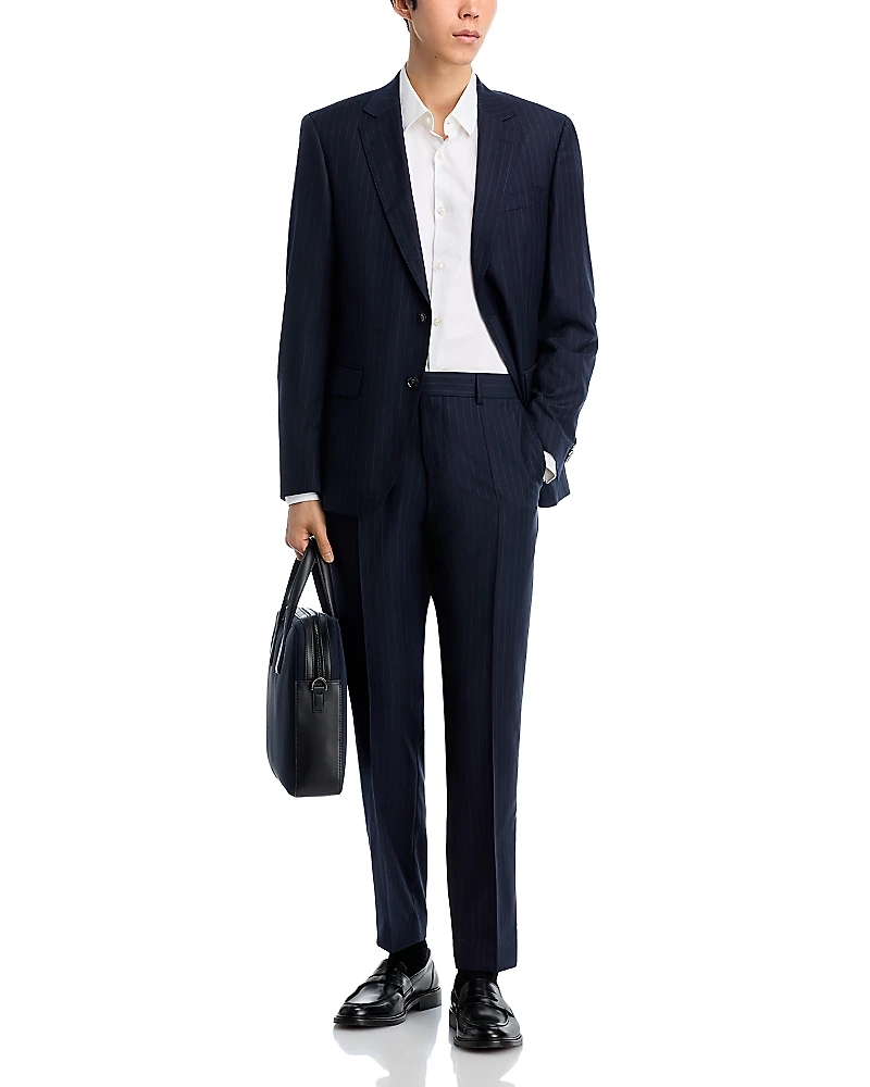 Boss H-Huge Chalk Stripe Slim Fit Suit