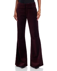 Paige Marlow Clean Front Velvet Flare Pants