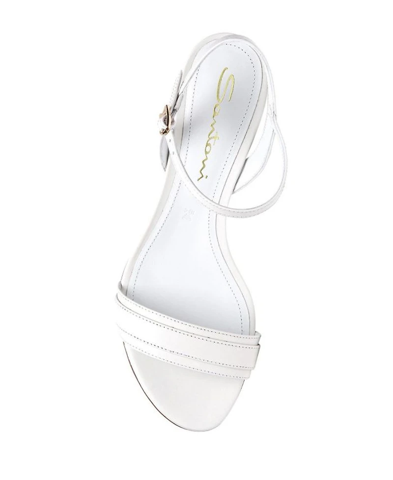 Women's Leather Mid-heel Sandal