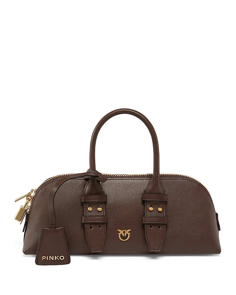 Pinko Leather Bowling Bag Baguette