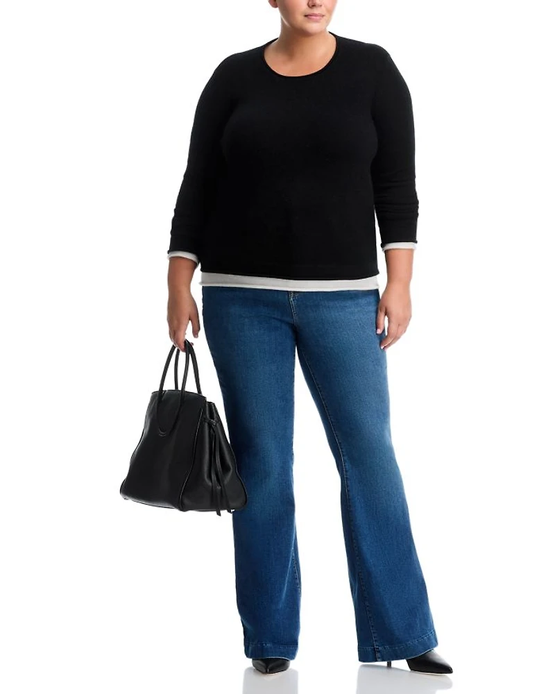 Double Layer Cashmere Crewneck Sweater - Exclusive