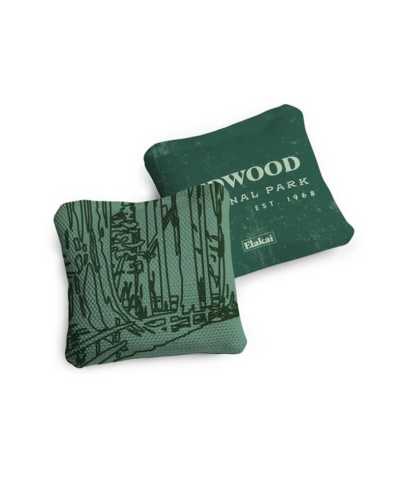 6x6 Redwood National Park Durasuede + Turbo Polyglide Pilot Versacraft Cornhole Bags